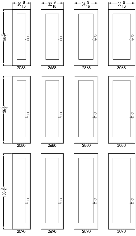 average door width interior