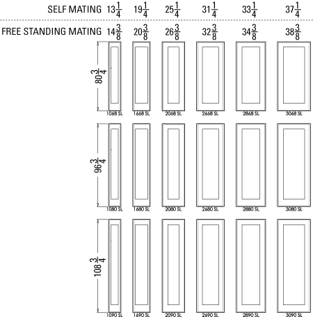 French Door Size Chart